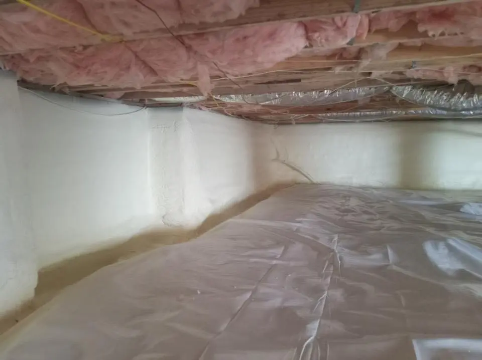 Crawl space encapsulation with closed-cell spray foam for Roof Leak Repair in La Feria
